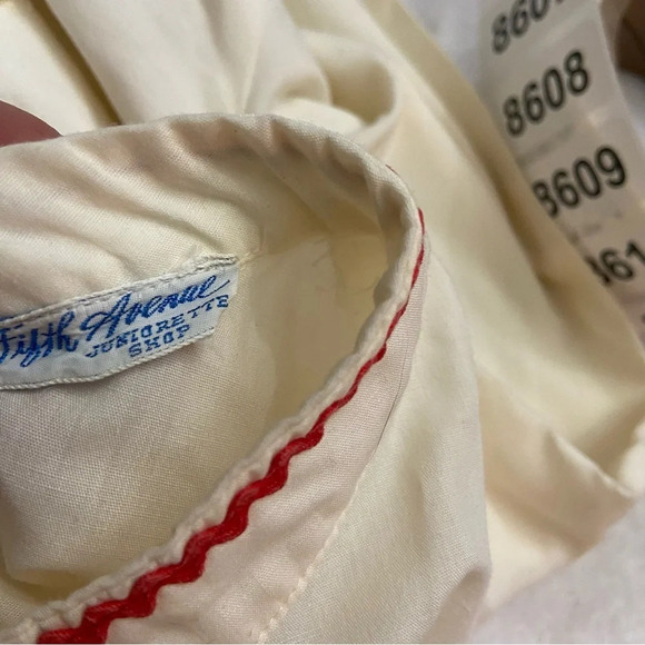 Saks Fifth Avenue vintage 1970’s peasant top Embroidered 28607 - Picture 11 of 12